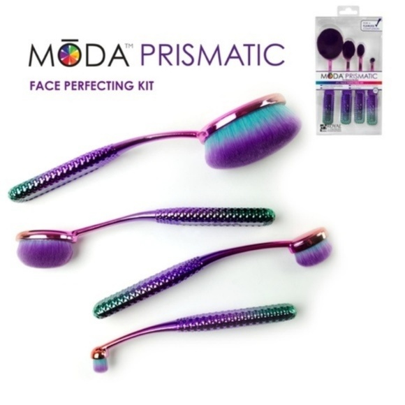 Mermaid Vegan Face Perfecting 4 pc Brush Set - Picture 2 of 4